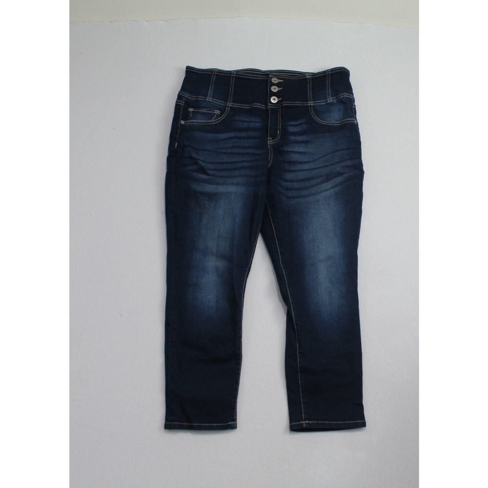 Nobo High Sculpting Skinny Jeans Women 19 Blue Excellent Crop Stretch Denim